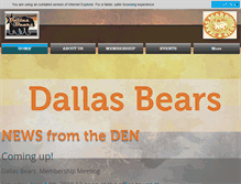 Tablet Screenshot of dallasbears.org